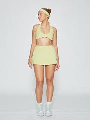 Terry Mini Skirt - Lime Green