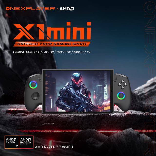 ONEXPLAYER X1 Mini 8840U 144Hz 3-in-1  8.8" Screen Handheld Gaming Console( Presale, shipping from 29th,Sept)