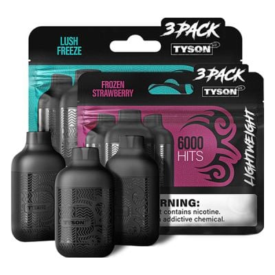 Tyson 2.0 Lightweight Disposable 6000 Puffs 3 Pack