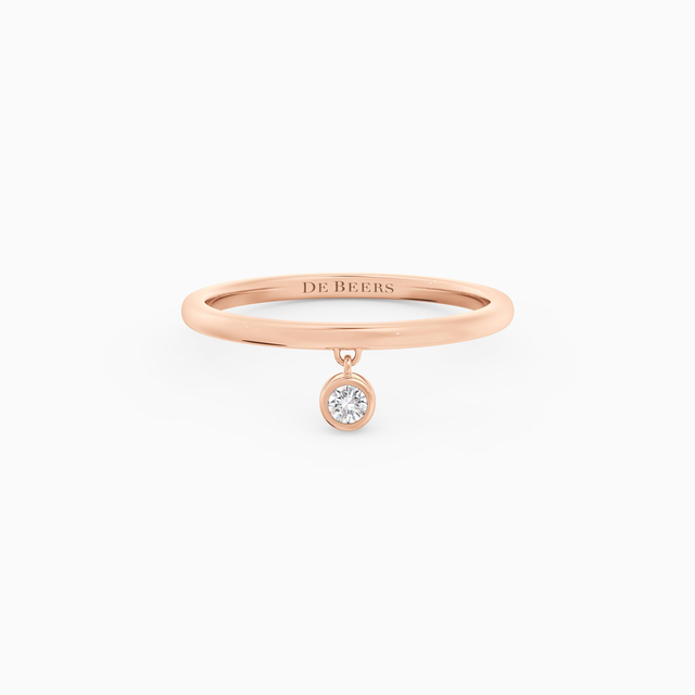 My First De Beers Clea One Diamond Ring in Rose Gold