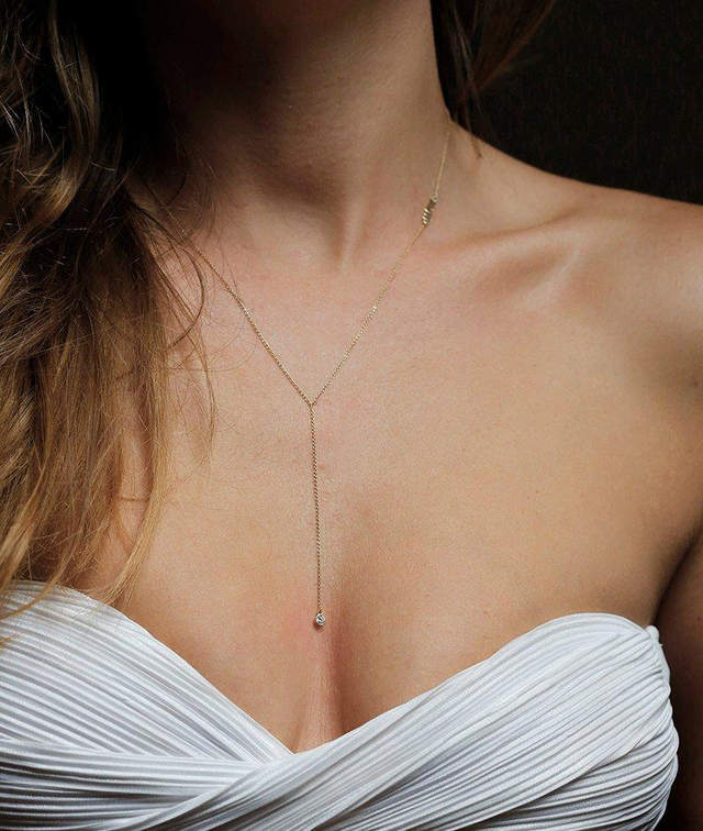 Diamond Name Necklace, Diamond Sideways Necklaces