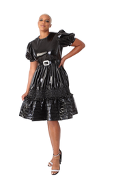 High Gloss Leather Dress - 81820
