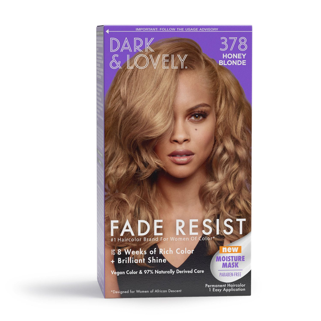 Dark & Lovely Fade Resist Permanent Hair Color, 377 Sun Kissed Brown