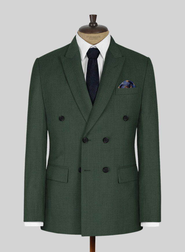Napolean Green Wool Double Breasted Jacket
