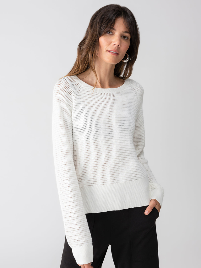 Everyday Openwork Sweater Chalk