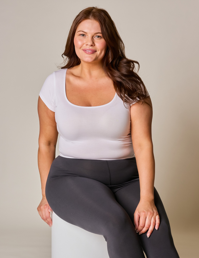 The Square Neck Cap Sleeve Undershirt