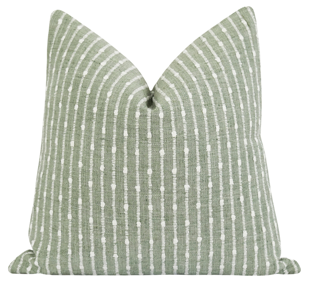 Aberdeen Aloe Green Stripe Pillow