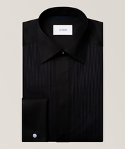 Slim-Fit Plissé Bib-Front Dress Shirt