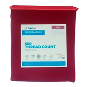 Red 500 Thread Count Cotton Blend Sheet Set