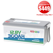 【$449 After Subscribe】Redodo 12V 300Ah Lithium LiFePO4 Battery | Replaces 6*12V 100Ah AGM Batteries | RV, Marine, Solar