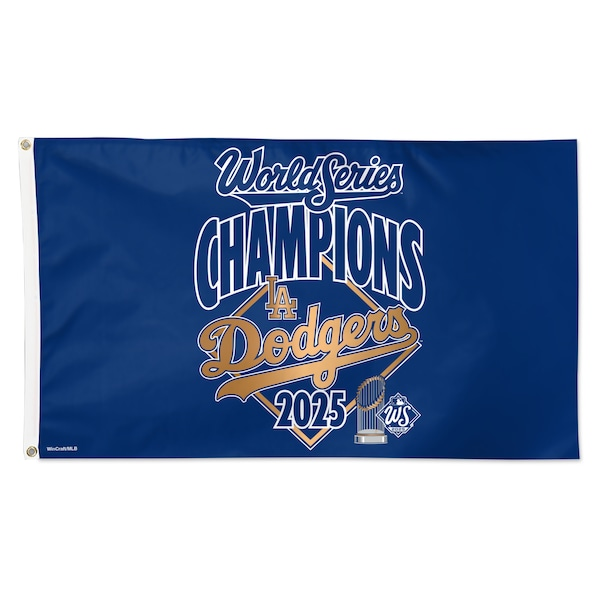 Los Angeles Dodgers WinCraft 2025 World Series Champions Locker Room 3' x 5' One-Sided Deluxe Flag