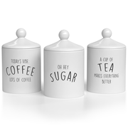 S/3 Ceramic Kitchen Canisters
