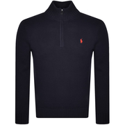 Ralph Lauren Half Zip Knit Jumper Navy
