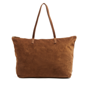 Aleena Soft Zippered Tote Russet Suede