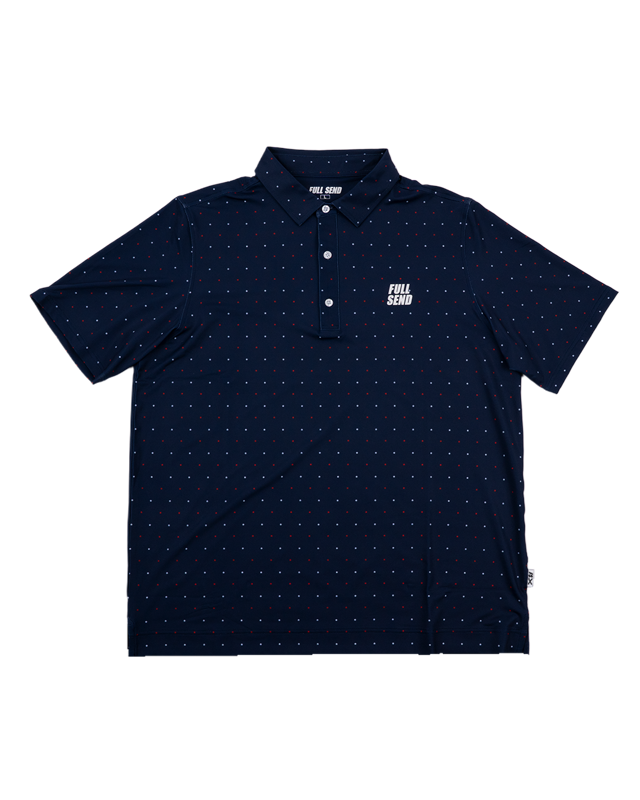 Full Send Golf Mini Dot RWB Polo