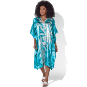 Splash Print Silky Short Caftan by EY Signature