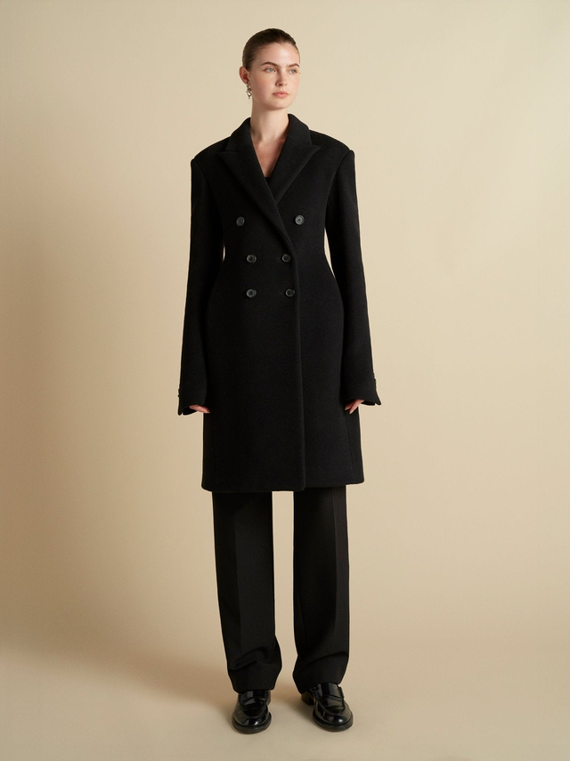 Wool Basque Tailored Overcoat