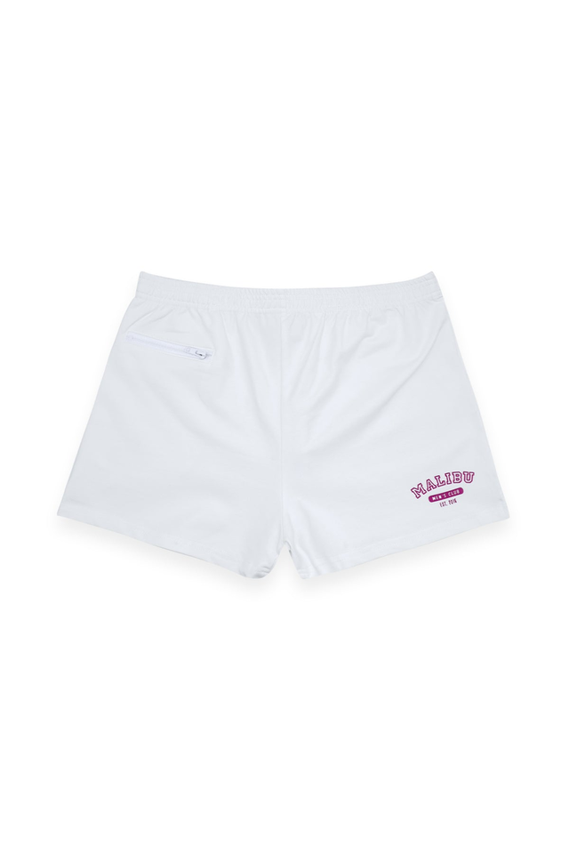 Peek-A-Boo Varsity 2" Short Shorts  -  Marshmallow
