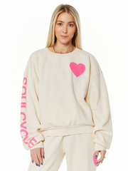 Heart Stitch Relaxed Crew Sweatshirt
