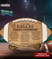 Custom Football Coach Wood Sign, Thank You Gift for Coaches, End Of Season Coach Gifts