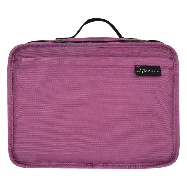 Diabetes Insulated Travel Bag with Luggage Strap- Orchid