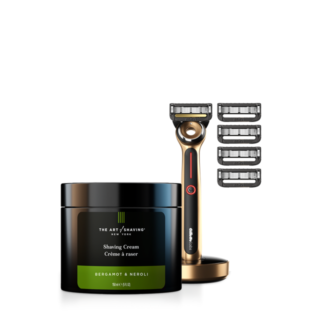 Golden Heated Razor Starter Kit – Bergamot & Neroli
