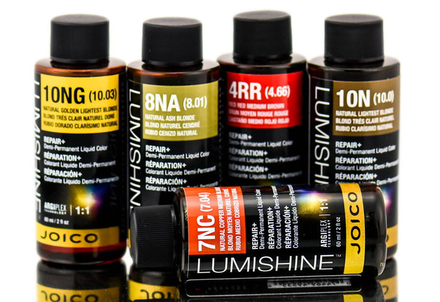 4NV - Natural Violet Medium Brown, Joico Lumishine Demi Permanent Liquid Color (2 oz)