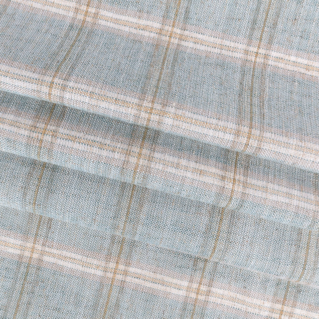 Nantucket Plaid Fabric, Ocean