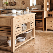 Inglesham Whitewash Oak Kitchen Island