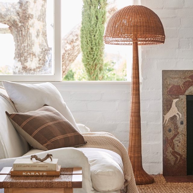 Augusta Rattan Floor Lamp