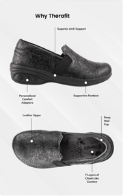 Annie Women's Slip Resistant Leather Slip On