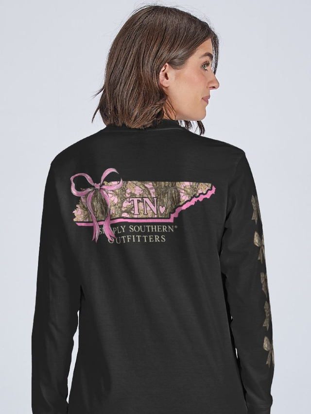 Simply Southern Tennessee Camo Bow Long Sleeve T-Shirt
