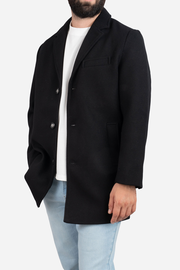 Wool Overcoat Black