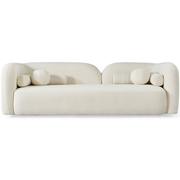Bodrum Ivory Boucle Curved Sofa