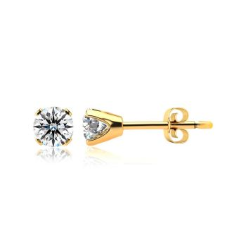 1/2 Carat Lab-Grown Diamond Stud Earrings In Yellow Gold (H-I Color, VS2-SI1 Clarity)
