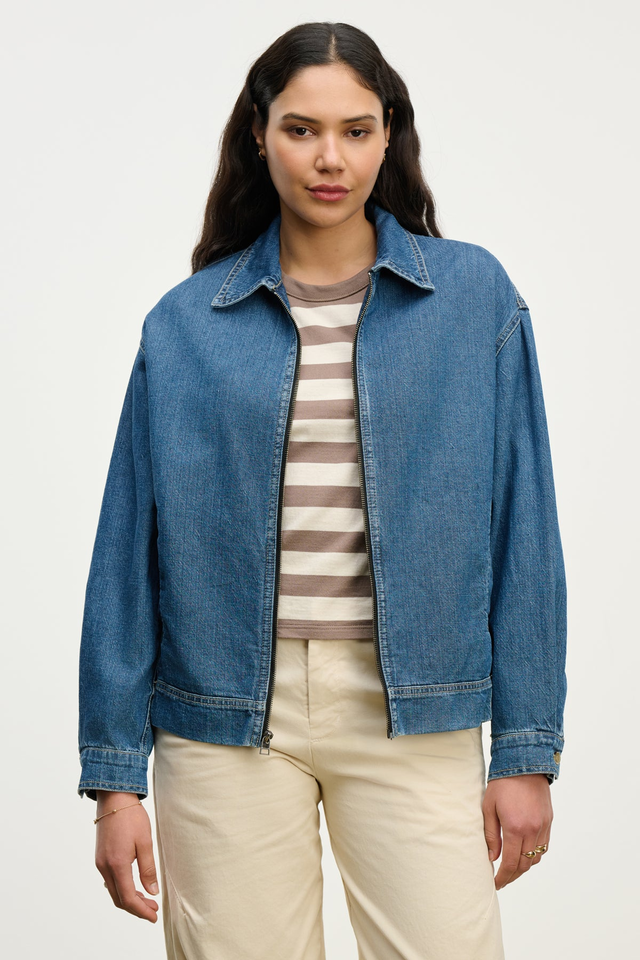 PORTER DENIM ZIP-UP JACKET