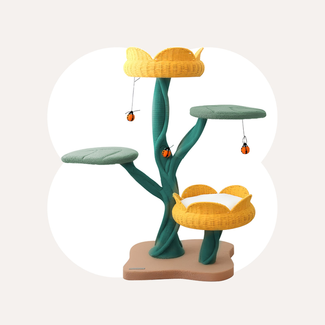 Yellow Tulip Cat Tree