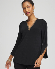 Travelers™ Embellished V-Neck Flutter Sleeve Tunic