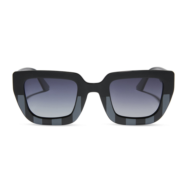 nevermore academy uniform - moody matte grey + glossy raven black + woeful black gradient polarized sunglasses
