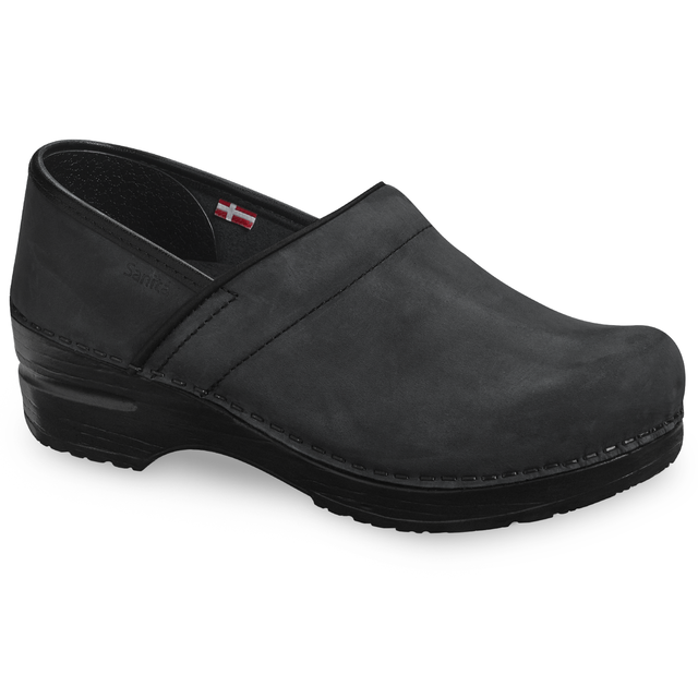 Pro. Oiled Leather Men's Clog in Black