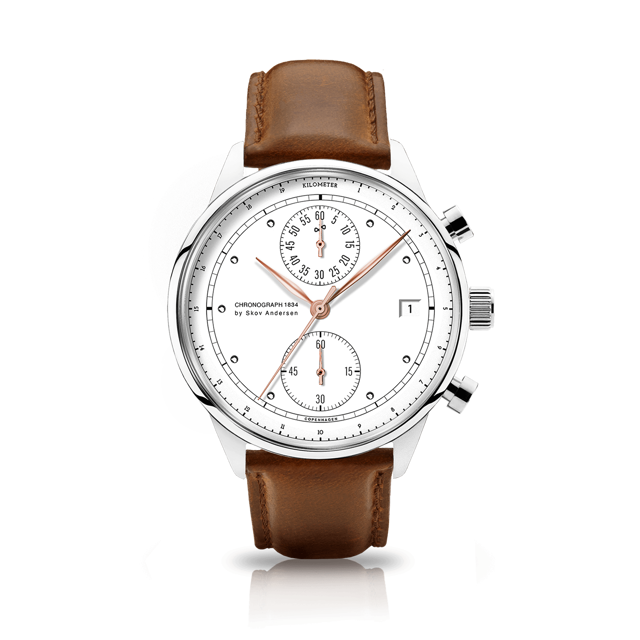 1834 Chronograph, Steel / White
