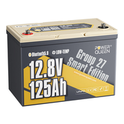 Power Queen 12V 125Ah Group27 Smart Deep Cycle Lithium Battery