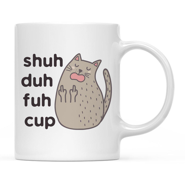 Andaz Press 11oz Funny Rude Cat Graphic Coffee Mug