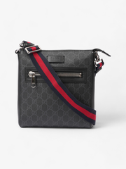 Gucci Messenger Bag Black GG Supreme Coated Canvas