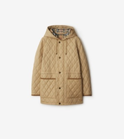 Quilted Nylon Parka in Flax - Women | Burberry® Official