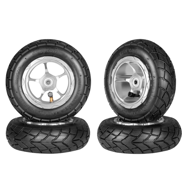 Quick Release Aluminum Alloy 175mm Pneumatic Wheels