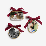 Pressed Glass Photo Ornament