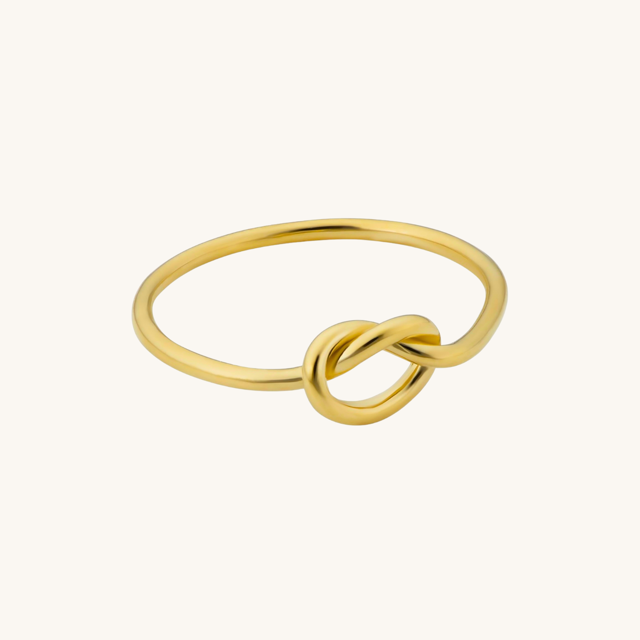 Gold Minimal Knot Ring