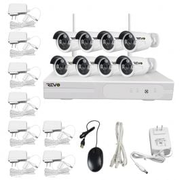 REVO Wireless System 8CH NVR, 1TB with 8 x 1080p Wireless Indoor/Outdoor Bullet Cameras