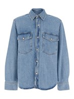 Light Blue Shirt with Classic Collar in Denim Man